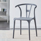 Modern Style Plastic Dining Chair Stackable Armless Dining Side Chair for Kitchen Dark Gray 1 Piece Clearhalo ' kitchen&dining_furn' 'Dining Chairs' 'Dining Tables & Seating' 'dining_chair' 'furn' 'furn_dining_chair' 'Furniture' 'furniture_dining_chair' 'Kitchen & Dining Furniture' 'kitchen' 3885639