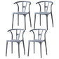 Modern Style Plastic Dining Chair Stackable Armless Dining Side Chair for Kitchen Dark Gray 4 Piece Set Clearhalo ' kitchen&dining_furn' 'Dining Chairs' 'Dining Tables & Seating' 'dining_chair' 'furn' 'furn_dining_chair' 'Furniture' 'furniture_dining_chair' 'Kitchen & Dining Furniture' 'kitchen' 3885643