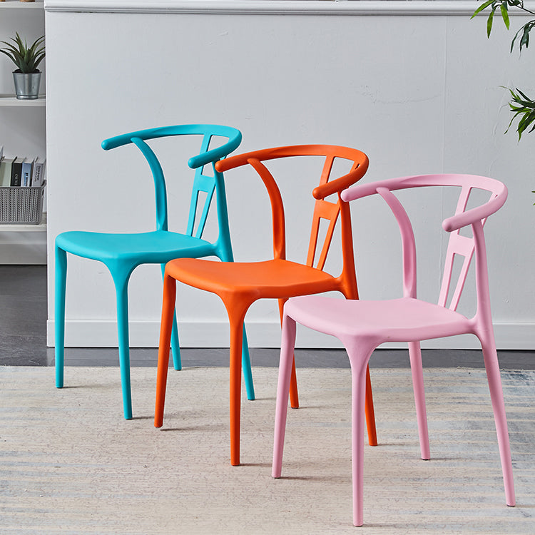 Modern Style Plastic Dining Chair Stackable Armless Dining Side Chair for Kitchen Clearhalo ' kitchen&dining_furn' 'Dining Chairs' 'Dining Tables & Seating' 'dining_chair' 'furn' 'furn_dining_chair' 'Furniture' 'furniture_dining_chair' 'Kitchen & Dining Furniture' 'kitchen' 3885655