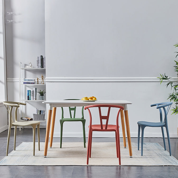 Modern Style Plastic Dining Chair Stackable Armless Dining Side Chair for Kitchen Clearhalo ' kitchen&dining_furn' 'Dining Chairs' 'Dining Tables & Seating' 'dining_chair' 'furn' 'furn_dining_chair' 'Furniture' 'furniture_dining_chair' 'Kitchen & Dining Furniture' 'kitchen' 3885656