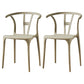 Modern Style Plastic Dining Chair Stackable Armless Dining Side Chair for Kitchen Camel 2 Piece Set Clearhalo ' kitchen&dining_furn' 'Dining Chairs' 'Dining Tables & Seating' 'dining_chair' 'furn' 'furn_dining_chair' 'Furniture' 'furniture_dining_chair' 'Kitchen & Dining Furniture' 'kitchen' 3885668