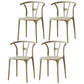 Modern Style Plastic Dining Chair Stackable Armless Dining Side Chair for Kitchen Camel 4 Piece Set Clearhalo ' kitchen&dining_furn' 'Dining Chairs' 'Dining Tables & Seating' 'dining_chair' 'furn' 'furn_dining_chair' 'Furniture' 'furniture_dining_chair' 'Kitchen & Dining Furniture' 'kitchen' 3885669