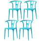 Modern Style Plastic Dining Chair Stackable Armless Dining Side Chair for Kitchen Lake Blue 4 Piece Set Clearhalo ' kitchen&dining_furn' 'Dining Chairs' 'Dining Tables & Seating' 'dining_chair' 'furn' 'furn_dining_chair' 'Furniture' 'furniture_dining_chair' 'Kitchen & Dining Furniture' 'kitchen' 3885672