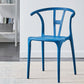 Modern Style Plastic Dining Chair Stackable Armless Dining Side Chair for Kitchen Dark Blue 1 Piece Clearhalo ' kitchen&dining_furn' 'Dining Chairs' 'Dining Tables & Seating' 'dining_chair' 'furn' 'furn_dining_chair' 'Furniture' 'furniture_dining_chair' 'Kitchen & Dining Furniture' 'kitchen' 3885676