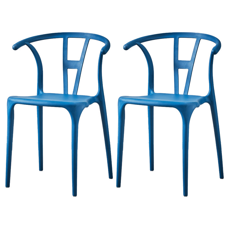 Modern Style Plastic Dining Chair Stackable Armless Dining Side Chair for Kitchen Dark Blue 2 Piece Set Clearhalo ' kitchen&dining_furn' 'Dining Chairs' 'Dining Tables & Seating' 'dining_chair' 'furn' 'furn_dining_chair' 'Furniture' 'furniture_dining_chair' 'Kitchen & Dining Furniture' 'kitchen' 3885677