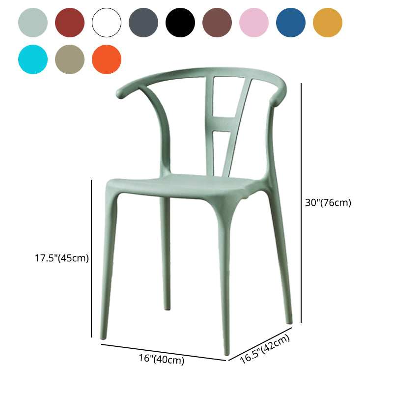Modern Style Plastic Dining Chair Stackable Armless Dining Side Chair for Kitchen Clearhalo ' kitchen&dining_furn' 'Dining Chairs' 'Dining Tables & Seating' 'dining_chair' 'furn' 'furn_dining_chair' 'Furniture' 'furniture_dining_chair' 'Kitchen & Dining Furniture' 'kitchen' 3885682