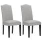 Contemporary Style Wooden Dining Chair Dining Armless Side Chairs for Kitchen Light Gray 2 Piece Set Clearhalo ' kitchen&dining_furn' 'Dining Chairs' 'Dining Tables & Seating' 'dining_chair' 'furn' 'furn_dining_chair' 'Furniture' 'furniture_dining_chair' 'Kitchen & Dining Furniture' 'kitchen' 3885734