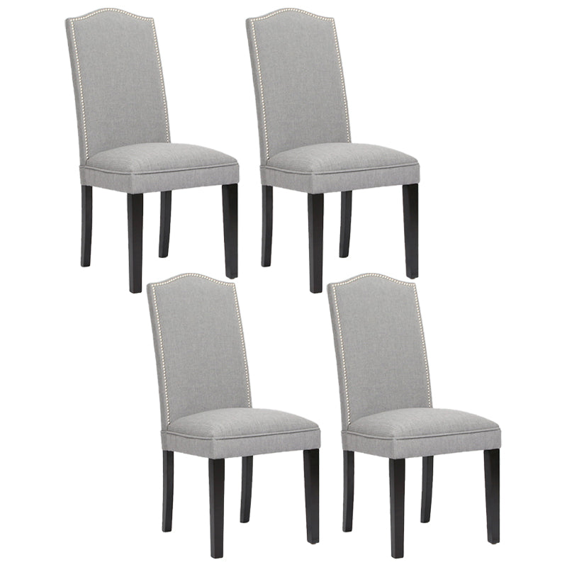 Contemporary Style Wooden Dining Chair Dining Armless Side Chairs for Kitchen Light Gray 4 Piece Set Clearhalo ' kitchen&dining_furn' 'Dining Chairs' 'Dining Tables & Seating' 'dining_chair' 'furn' 'furn_dining_chair' 'Furniture' 'furniture_dining_chair' 'Kitchen & Dining Furniture' 'kitchen' 3885737