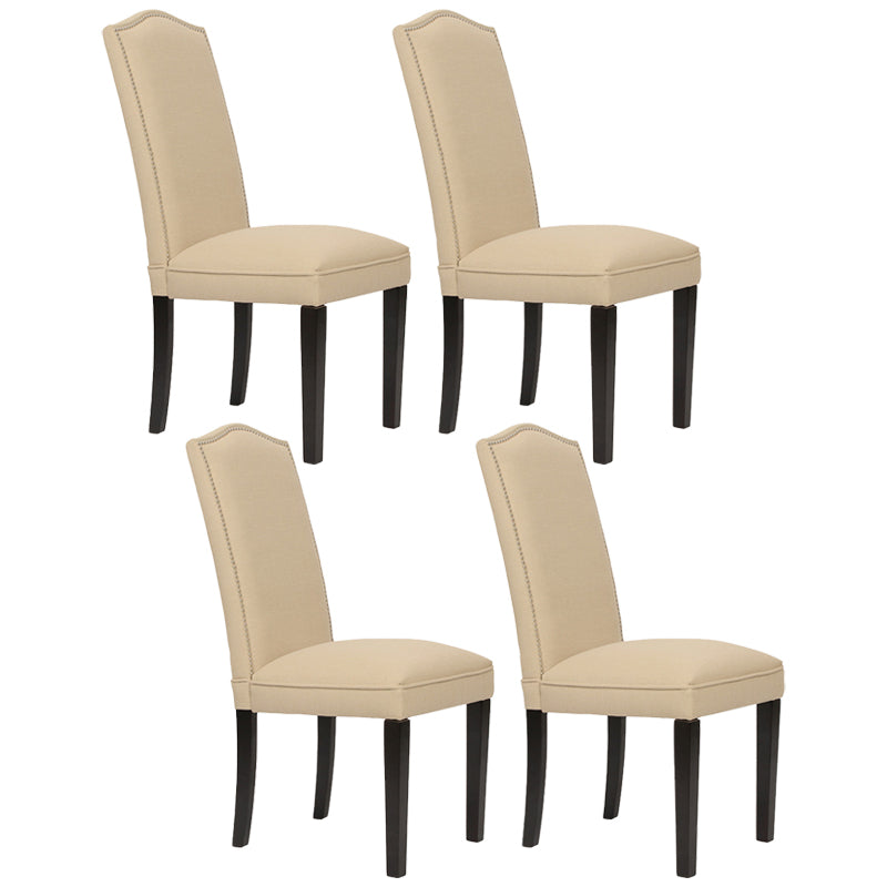 Contemporary Style Wooden Dining Chair Dining Armless Side Chairs for Kitchen Beige 4 Piece Set Clearhalo ' kitchen&dining_furn' 'Dining Chairs' 'Dining Tables & Seating' 'dining_chair' 'furn' 'furn_dining_chair' 'Furniture' 'furniture_dining_chair' 'Kitchen & Dining Furniture' 'kitchen' 3885745