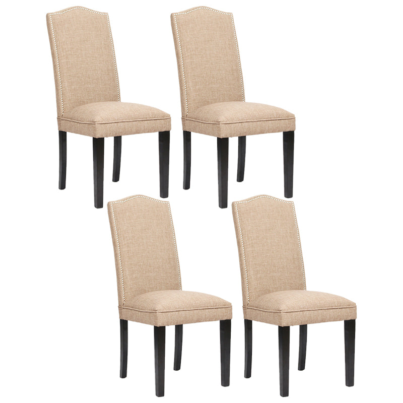 Contemporary Style Wooden Dining Chair Dining Armless Side Chairs for Kitchen Light Coffee 4 Piece Set Clearhalo ' kitchen&dining_furn' 'Dining Chairs' 'Dining Tables & Seating' 'dining_chair' 'furn' 'furn_dining_chair' 'Furniture' 'furniture_dining_chair' 'Kitchen & Dining Furniture' 'kitchen' 3885748