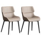 Contemporary Metal Dining Arm Chairs Wingback Parsons Chair for Home Use (Set of 2) Light Gray Clearhalo ' kitchen&dining_furn' 'Dining Chairs' 'Dining Tables & Seating' 'dining_chair' 'furn' 'furn_dining_chair' 'Furniture' 'furniture_dining_chair' 'Kitchen & Dining Furniture' 'kitchen' 3885804