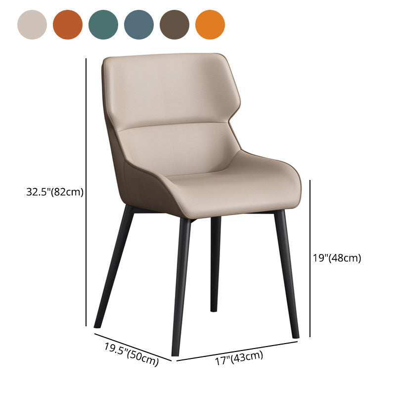 Contemporary Metal Dining Arm Chairs Wingback Parsons Chair for Home Use (Set of 2) Clearhalo ' kitchen&dining_furn' 'Dining Chairs' 'Dining Tables & Seating' 'dining_chair' 'furn' 'furn_dining_chair' 'Furniture' 'furniture_dining_chair' 'Kitchen & Dining Furniture' 'kitchen' 3885818