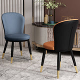 Scandinavian Home Side Chair Metal Wingback Upholstered Dining Room Chair Clearhalo ' kitchen&dining_furn' 'Dining Chairs' 'Dining Tables & Seating' 'dining_chair' 'furn' 'furn_dining_chair' 'Furniture' 'furniture_dining_chair' 'Kitchen & Dining Furniture' 'kitchen' 3885821