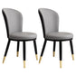 Scandinavian Home Side Chair Metal Wingback Upholstered Dining Room Chair Grey 2 Piece Set Clearhalo ' kitchen&dining_furn' 'Dining Chairs' 'Dining Tables & Seating' 'dining_chair' 'furn' 'furn_dining_chair' 'Furniture' 'furniture_dining_chair' 'Kitchen & Dining Furniture' 'kitchen' 3885822
