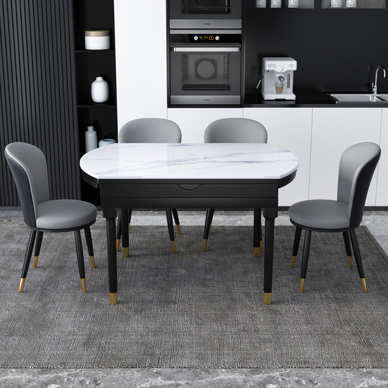 Scandinavian Home Side Chair Metal Wingback Upholstered Dining Room Chair Clearhalo ' kitchen&dining_furn' 'Dining Chairs' 'Dining Tables & Seating' 'dining_chair' 'furn' 'furn_dining_chair' 'Furniture' 'furniture_dining_chair' 'Kitchen & Dining Furniture' 'kitchen' 3885825