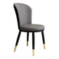 Scandinavian Home Side Chair Metal Wingback Upholstered Dining Room Chair Dark Gray 1 Piece Clearhalo ' kitchen&dining_furn' 'Dining Chairs' 'Dining Tables & Seating' 'dining_chair' 'furn' 'furn_dining_chair' 'Furniture' 'furniture_dining_chair' 'Kitchen & Dining Furniture' 'kitchen' 3885826