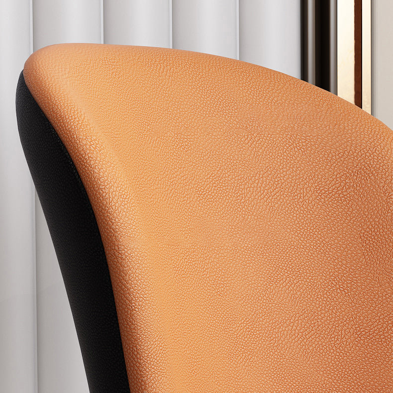 Scandinavian Home Side Chair Metal Wingback Upholstered Dining Room Chair Clearhalo ' kitchen&dining_furn' 'Dining Chairs' 'Dining Tables & Seating' 'dining_chair' 'furn' 'furn_dining_chair' 'Furniture' 'furniture_dining_chair' 'Kitchen & Dining Furniture' 'kitchen' 3885829