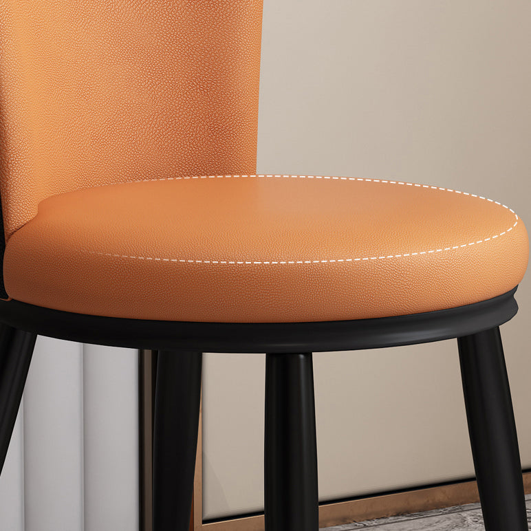 Scandinavian Home Side Chair Metal Wingback Upholstered Dining Room Chair Clearhalo ' kitchen&dining_furn' 'Dining Chairs' 'Dining Tables & Seating' 'dining_chair' 'furn' 'furn_dining_chair' 'Furniture' 'furniture_dining_chair' 'Kitchen & Dining Furniture' 'kitchen' 3885831