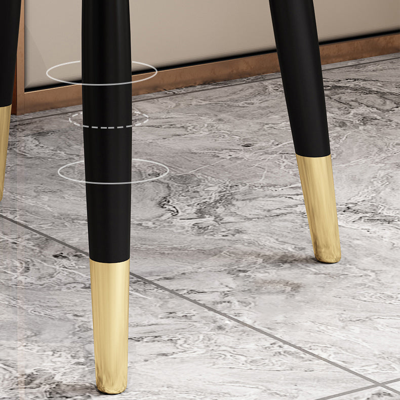 Scandinavian Home Side Chair Metal Wingback Upholstered Dining Room Chair Clearhalo ' kitchen&dining_furn' 'Dining Chairs' 'Dining Tables & Seating' 'dining_chair' 'furn' 'furn_dining_chair' 'Furniture' 'furniture_dining_chair' 'Kitchen & Dining Furniture' 'kitchen' 3885833