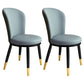 Scandinavian Home Side Chair Metal Wingback Upholstered Dining Room Chair Blue 2 Piece Set Clearhalo ' kitchen&dining_furn' 'Dining Chairs' 'Dining Tables & Seating' 'dining_chair' 'furn' 'furn_dining_chair' 'Furniture' 'furniture_dining_chair' 'Kitchen & Dining Furniture' 'kitchen' 3885844