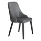 Scandinavian Home Side Chair Metal Wingback Upholstered Dining Room Chair Dark Gray-Black 1 Piece Clearhalo ' kitchen&dining_furn' 'Dining Chairs' 'Dining Tables & Seating' 'dining_chair' 'furn' 'furn_dining_chair' 'Furniture' 'furniture_dining_chair' 'Kitchen & Dining Furniture' 'kitchen' 3885852