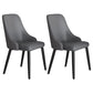 Scandinavian Home Side Chair Metal Wingback Upholstered Dining Room Chair Dark Gray-Black 2 Piece Set Clearhalo ' kitchen&dining_furn' 'Dining Chairs' 'Dining Tables & Seating' 'dining_chair' 'furn' 'furn_dining_chair' 'Furniture' 'furniture_dining_chair' 'Kitchen & Dining Furniture' 'kitchen' 3885853