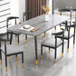 Industrial Style MDF Dining Table 4 Legs Carbon Steel Base Rectangle Table for Home Clearhalo ' dining_table' 'Dining Tables & Seating' 'Dining Tables' 'furn' 'furn_dining_table' 'Furniture' 'furniture_dining_table' 'Kitchen & Dining Furniture' 'kitchen&dining_furn' 'kitchen' 'kitchen_dining_table' 3885918