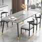 Industrial Style MDF Dining Table 4 Legs Carbon Steel Base Rectangle Table for Home Clearhalo ' dining_table' 'Dining Tables & Seating' 'Dining Tables' 'furn' 'furn_dining_table' 'Furniture' 'furniture_dining_table' 'Kitchen & Dining Furniture' 'kitchen&dining_furn' 'kitchen' 'kitchen_dining_table' 3885928