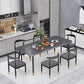 Industrial Style MDF Dining Table 4 Legs Carbon Steel Base Rectangle Table for Home Clearhalo ' dining_table' 'Dining Tables & Seating' 'Dining Tables' 'furn' 'furn_dining_table' 'Furniture' 'furniture_dining_table' 'Kitchen & Dining Furniture' 'kitchen&dining_furn' 'kitchen' 'kitchen_dining_table' 3885929