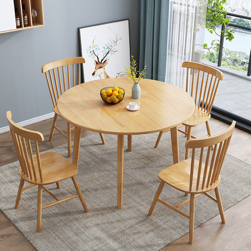 Simplicity Round Dining Site Table Solid Wood Dining Room Home Furniture Clearhalo ' dining_table' 'Dining Tables & Seating' 'Dining Tables' 'furn' 'furn_dining_table' 'Furniture' 'furniture_dining_table' 'Kitchen & Dining Furniture' 'kitchen&dining_furn' 'kitchen' 'kitchen_dining_table' 3885931