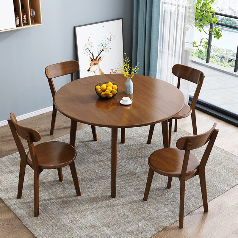 Simplicity Round Dining Site Table Solid Wood Dining Room Home Furniture Clearhalo ' dining_table' 'Dining Tables & Seating' 'Dining Tables' 'furn' 'furn_dining_table' 'Furniture' 'furniture_dining_table' 'Kitchen & Dining Furniture' 'kitchen&dining_furn' 'kitchen' 'kitchen_dining_table' 3885933