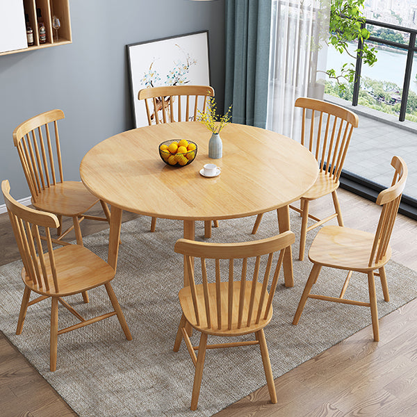 Simplicity Round Dining Site Table Solid Wood Dining Room Home Furniture Clearhalo ' dining_table' 'Dining Tables & Seating' 'Dining Tables' 'furn' 'furn_dining_table' 'Furniture' 'furniture_dining_table' 'Kitchen & Dining Furniture' 'kitchen&dining_furn' 'kitchen' 'kitchen_dining_table' 3885944