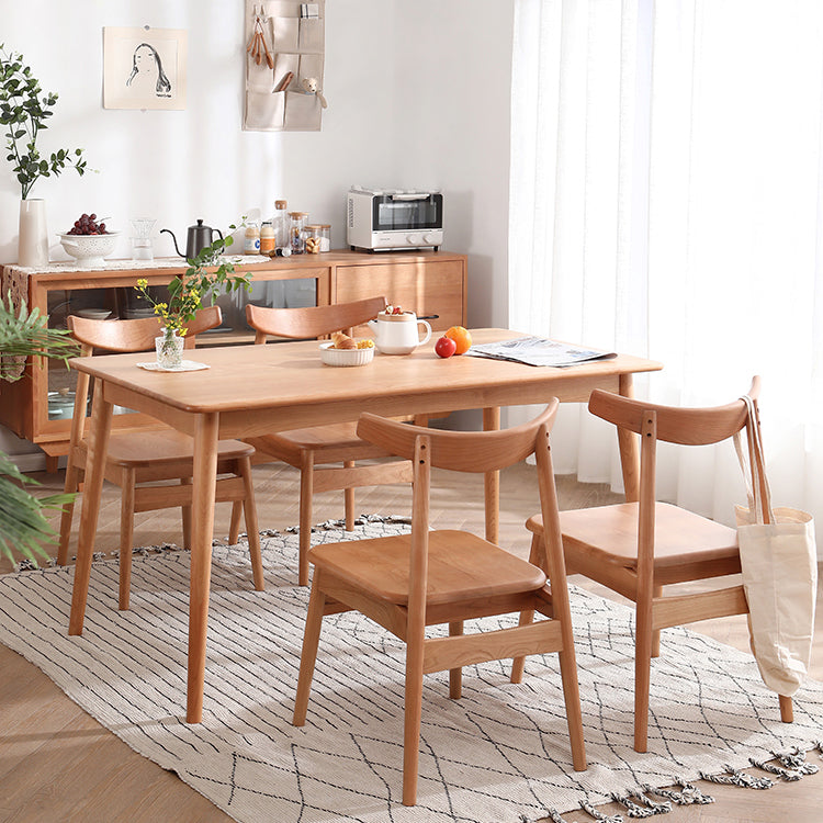 Modern Style 4 Legs Dining Table Solid Wood Dining Room Collection for Indoor Clearhalo ' dining_table' 'Dining Tables & Seating' 'Dining Tables' 'furn' 'furn_dining_table' 'Furniture' 'furniture_dining_table' 'Kitchen & Dining Furniture' 'kitchen&dining_furn' 'kitchen' 'kitchen_dining_table' 3885960
