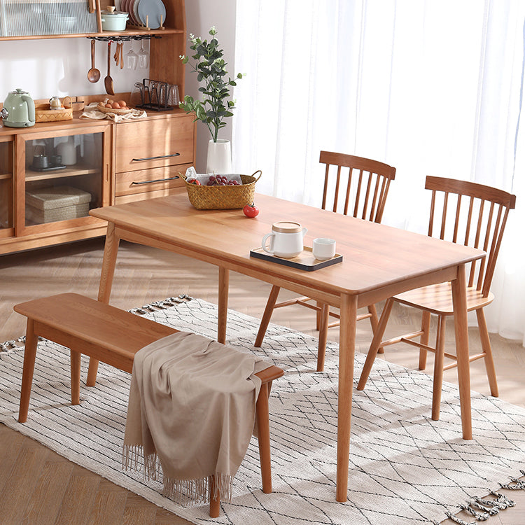 Modern Style 4 Legs Dining Table Solid Wood Dining Room Collection for Indoor Clearhalo ' dining_table' 'Dining Tables & Seating' 'Dining Tables' 'furn' 'furn_dining_table' 'Furniture' 'furniture_dining_table' 'Kitchen & Dining Furniture' 'kitchen&dining_furn' 'kitchen' 'kitchen_dining_table' 3885961