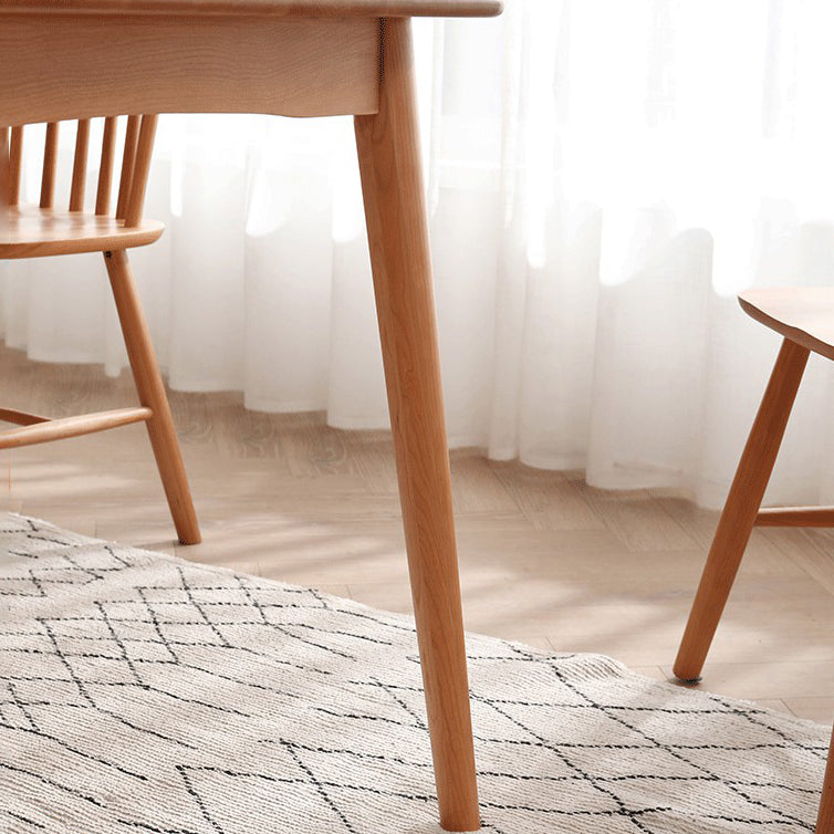 Modern Style 4 Legs Dining Table Solid Wood Dining Room Collection for Indoor Clearhalo ' dining_table' 'Dining Tables & Seating' 'Dining Tables' 'furn' 'furn_dining_table' 'Furniture' 'furniture_dining_table' 'Kitchen & Dining Furniture' 'kitchen&dining_furn' 'kitchen' 'kitchen_dining_table' 3885964