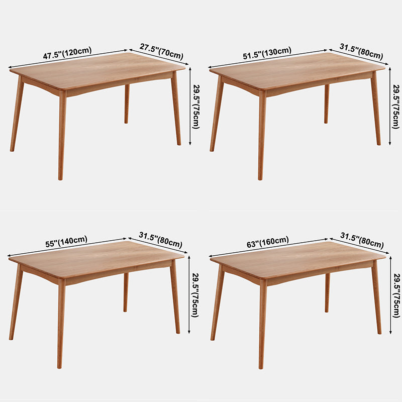 Modern Style 4 Legs Dining Table Solid Wood Dining Room Collection for Indoor Clearhalo ' dining_table' 'Dining Tables & Seating' 'Dining Tables' 'furn' 'furn_dining_table' 'Furniture' 'furniture_dining_table' 'Kitchen & Dining Furniture' 'kitchen&dining_furn' 'kitchen' 'kitchen_dining_table' 3885967