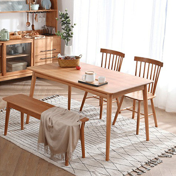 Modern Style 4 Legs Dining Table Solid Wood Dining Room Collection for Indoor Clearhalo ' dining_table' 'Dining Tables & Seating' 'Dining Tables' 'furn' 'furn_dining_table' 'Furniture' 'furniture_dining_table' 'Kitchen & Dining Furniture' 'kitchen&dining_furn' 'kitchen' 'kitchen_dining_table' 3885968