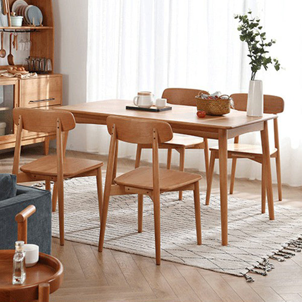 Modern Style 4 Legs Dining Table Solid Wood Dining Room Collection for Indoor Clearhalo ' dining_table' 'Dining Tables & Seating' 'Dining Tables' 'furn' 'furn_dining_table' 'Furniture' 'furniture_dining_table' 'Kitchen & Dining Furniture' 'kitchen&dining_furn' 'kitchen' 'kitchen_dining_table' 3885970