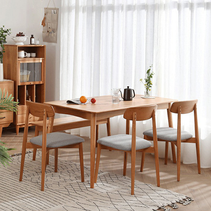 Modern Style 4 Legs Dining Table Solid Wood Dining Room Collection for Indoor Clearhalo ' dining_table' 'Dining Tables & Seating' 'Dining Tables' 'furn' 'furn_dining_table' 'Furniture' 'furniture_dining_table' 'Kitchen & Dining Furniture' 'kitchen&dining_furn' 'kitchen' 'kitchen_dining_table' 3885971