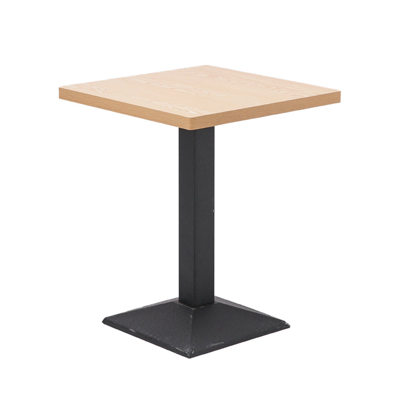 Modern Wood Dinner Room Kitchen Table Brown Table with Black Frame for Dining Room Square Without Chairs Clearhalo ' dining_table' 'Dining Tables & Seating' 'Dining Tables' 'furn' 'furn_dining_table' 'Furniture' 'furniture_dining_table' 'Kitchen & Dining Furniture' 'kitchen&dining_furn' 'kitchen' 'kitchen_dining_table' 3885973