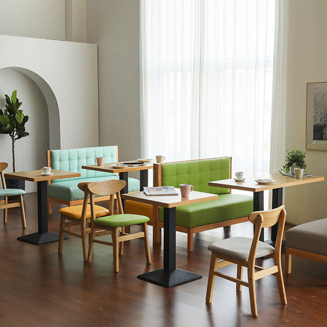 Modern Wood Dinner Room Kitchen Table Brown Table with Black Frame for Dining Room Clearhalo ' dining_table' 'Dining Tables & Seating' 'Dining Tables' 'furn' 'furn_dining_table' 'Furniture' 'furniture_dining_table' 'Kitchen & Dining Furniture' 'kitchen&dining_furn' 'kitchen' 'kitchen_dining_table' 3885975