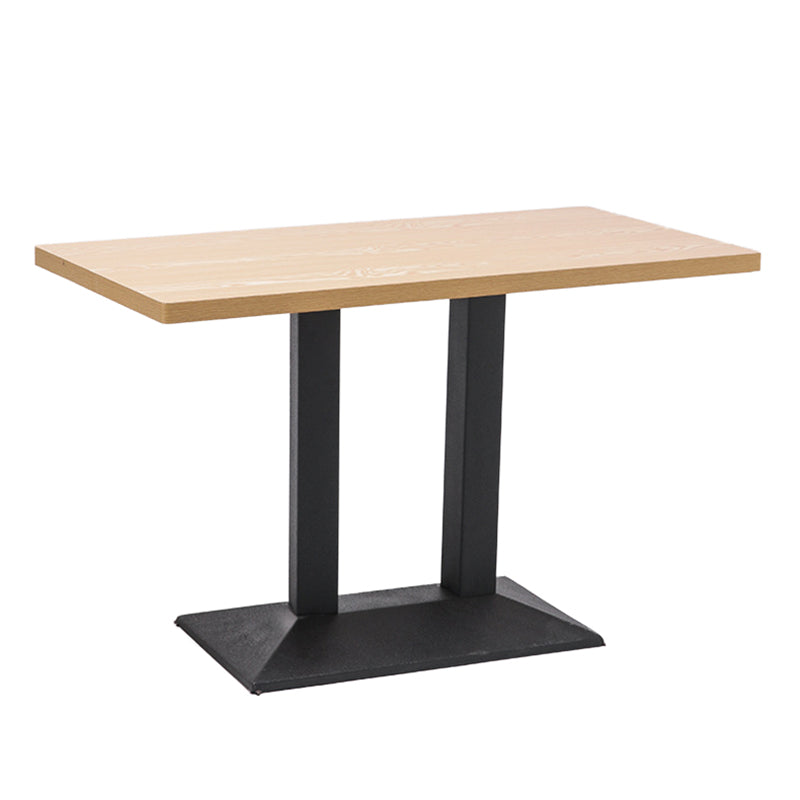 Modern Wood Dinner Room Kitchen Table Brown Table with Black Frame for Dining Room Rectangle Without Chairs Clearhalo ' dining_table' 'Dining Tables & Seating' 'Dining Tables' 'furn' 'furn_dining_table' 'Furniture' 'furniture_dining_table' 'Kitchen & Dining Furniture' 'kitchen&dining_furn' 'kitchen' 'kitchen_dining_table' 3885977