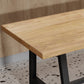 Industrial Solid Wood Rectangle Dining Khaki Standard Dining Table with Trestle Base Clearhalo ' dining_table' 'Dining Tables & Seating' 'Dining Tables' 'furn' 'furn_dining_table' 'Furniture' 'furniture_dining_table' 'Kitchen & Dining Furniture' 'kitchen&dining_furn' 'kitchen' 'kitchen_dining_table' 3886008