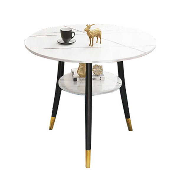 Traditional Luxury Style Sintered Stone Dinner Table Round 3 Legs Table White Without Chairs Clearhalo ' dining_table' 'Dining Tables & Seating' 'Dining Tables' 'furn' 'furn_dining_table' 'Furniture' 'furniture_dining_table' 'Kitchen & Dining Furniture' 'kitchen&dining_furn' 'kitchen' 'kitchen_dining_table' 3886023