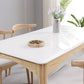 Simple Style Marble Dining Table 4 Legs Base Rectangle Table for Kitchen Clearhalo ' dining_table' 'Dining Tables & Seating' 'Dining Tables' 'furn' 'furn_dining_table' 'Furniture' 'furniture_dining_table' 'Kitchen & Dining Furniture' 'kitchen&dining_furn' 'kitchen' 'kitchen_dining_table' 3886031