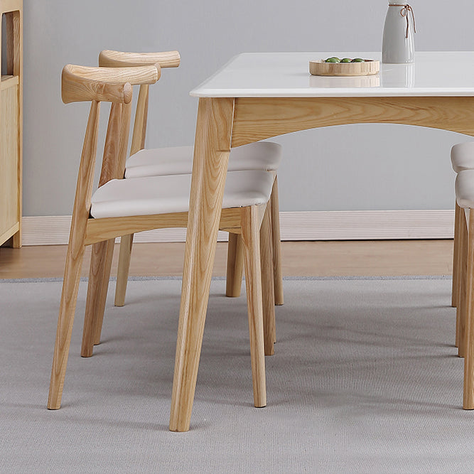 Simple Style Marble Dining Table 4 Legs Base Rectangle Table for Kitchen Clearhalo ' dining_table' 'Dining Tables & Seating' 'Dining Tables' 'furn' 'furn_dining_table' 'Furniture' 'furniture_dining_table' 'Kitchen & Dining Furniture' 'kitchen&dining_furn' 'kitchen' 'kitchen_dining_table' 3886032