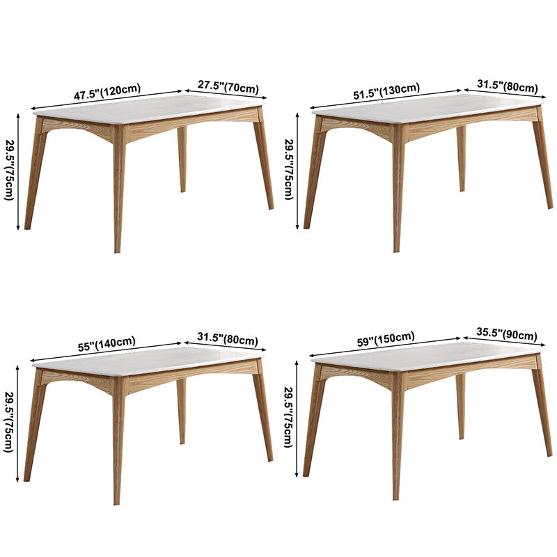 Simple Style Marble Dining Table 4 Legs Base Rectangle Table for Kitchen Clearhalo ' dining_table' 'Dining Tables & Seating' 'Dining Tables' 'furn' 'furn_dining_table' 'Furniture' 'furniture_dining_table' 'Kitchen & Dining Furniture' 'kitchen&dining_furn' 'kitchen' 'kitchen_dining_table' 3886034