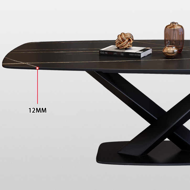 Rectangle Luxury Dining Table Four-Color Fixed Table with Sintered Stone Clearhalo ' dining_table' 'Dining Tables & Seating' 'Dining Tables' 'furn' 'furn_dining_table' 'Furniture' 'furniture_dining_table' 'Kitchen & Dining Furniture' 'kitchen&dining_furn' 'kitchen' 'kitchen_dining_table' 3886047