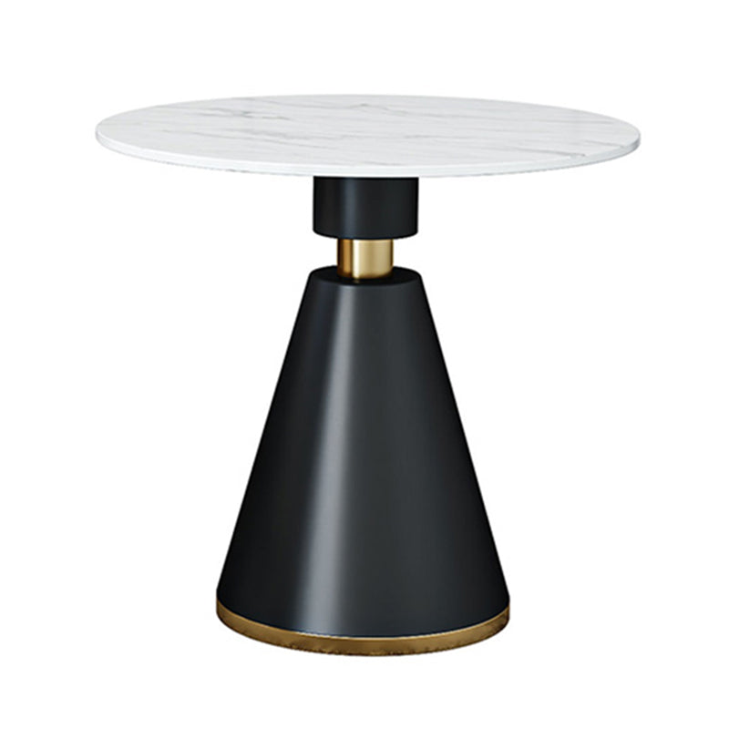 Traditional Luxury Sintered Stone Dinner Table White Round Table with Pedestal Base Without Chairs Clearhalo ' dining_table' 'Dining Tables & Seating' 'Dining Tables' 'furn' 'furn_dining_table' 'Furniture' 'furniture_dining_table' 'Kitchen & Dining Furniture' 'kitchen&dining_furn' 'kitchen' 'kitchen_dining_table' 3886058