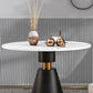 Traditional Luxury Sintered Stone Dinner Table White Round Table with Pedestal Base Clearhalo ' dining_table' 'Dining Tables & Seating' 'Dining Tables' 'furn' 'furn_dining_table' 'Furniture' 'furniture_dining_table' 'Kitchen & Dining Furniture' 'kitchen&dining_furn' 'kitchen' 'kitchen_dining_table' 3886059
